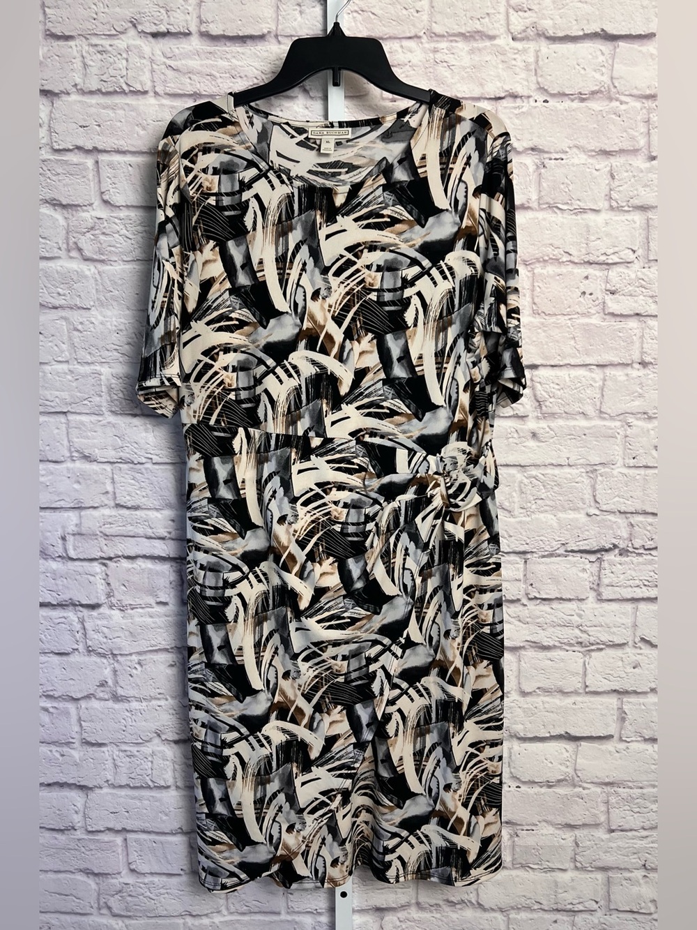 Dana Buchman Faux Wrap Dress with Short Sleeves size XL